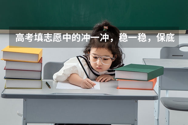 高考填志愿中的冲一冲，稳一稳，保底各是什么意思？求解答，最近正在填志愿。