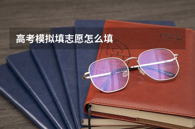 高考模拟填志愿怎么填