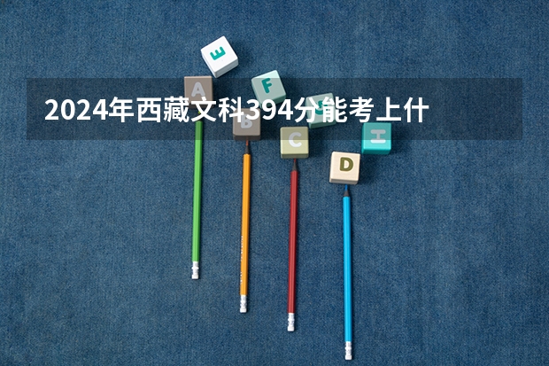 2024年西藏文科394分能考上什么大学？