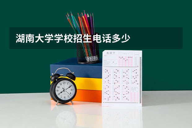 湖南大学学校招生电话多少