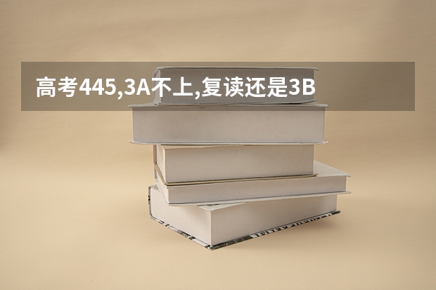 高考445,3A不上,复读还是3B好呢?