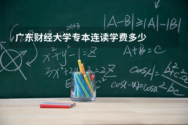 广东财经大学专本连读学费多少