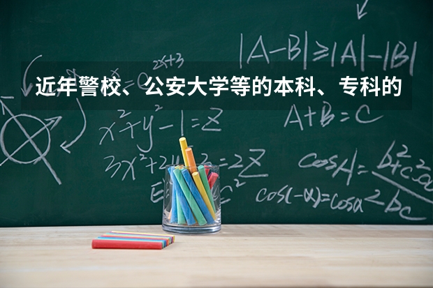 近年警校、公安大学等的本科、专科的录取分数线是多少？
