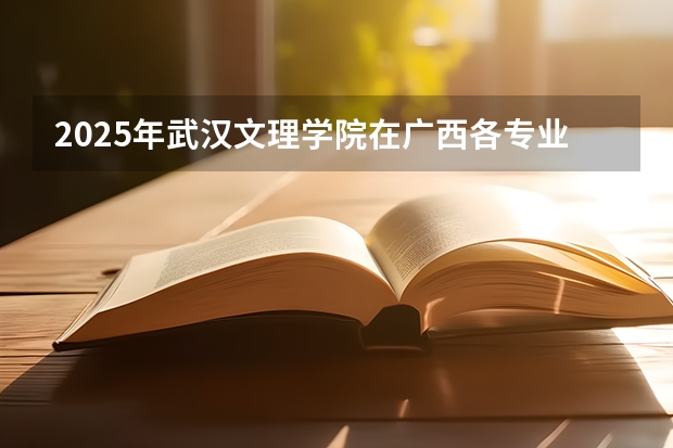 2025年武汉文理学院在广西各专业都招多少人（2026参考）