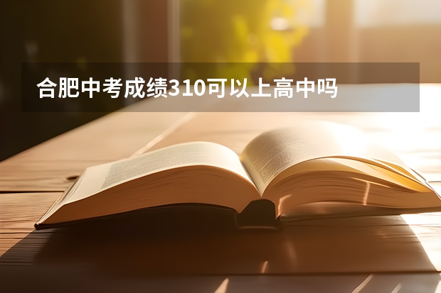 合肥中考成绩310可以上高中吗
