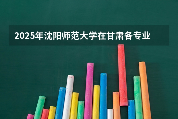 2025年沈阳师范大学在甘肃各专业都招多少人（2026参考）