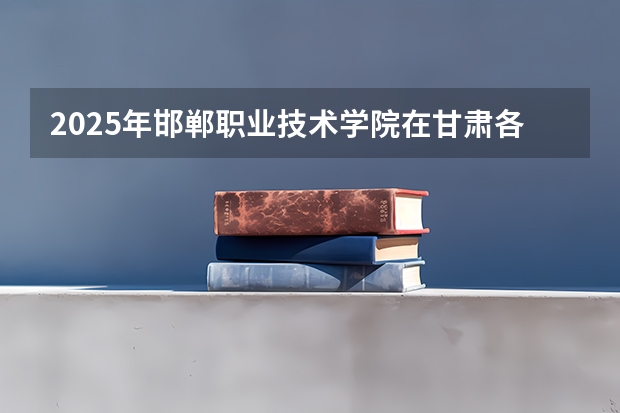 2025年邯郸职业技术学院在甘肃各专业都招多少人（2026参考）