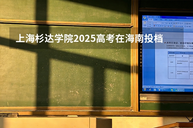 上海杉达学院2025高考在海南投档分数线