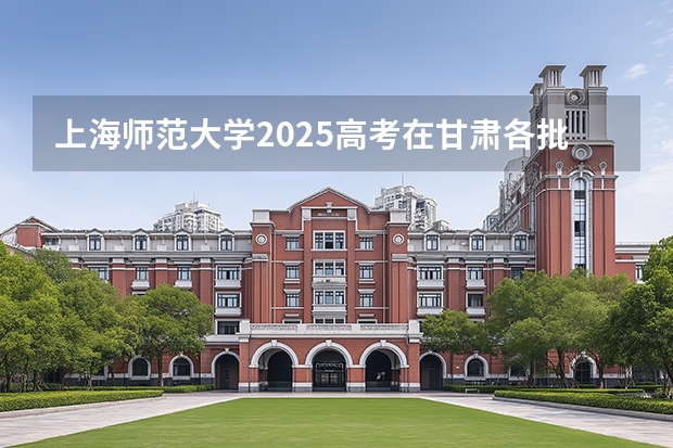 上海师范大学2025高考在甘肃各批次选科要求如何