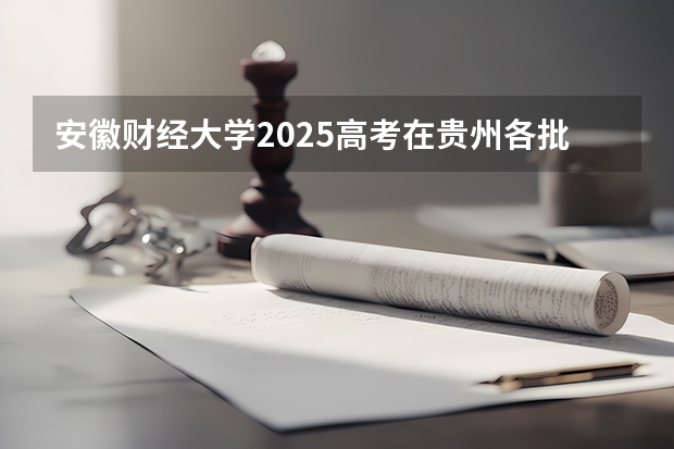 安徽财经大学2025高考在贵州各批次选科要求如何