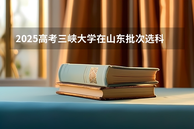 2025高考三峡大学在山东批次选科要求有哪些