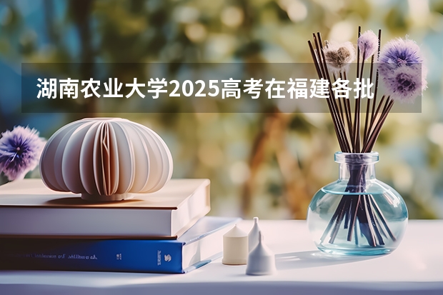 湖南农业大学2025高考在福建各批次选科要求如何