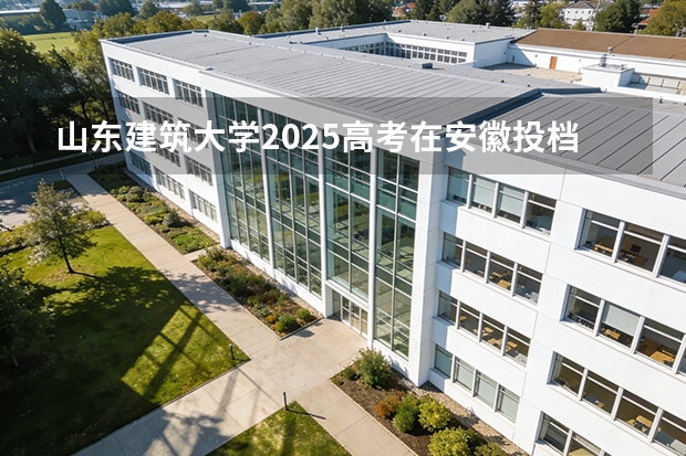 山东建筑大学2025高考在安徽投档分数线