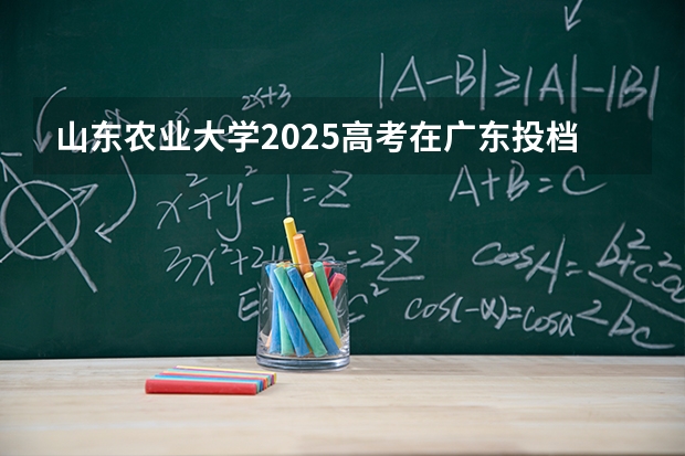 山东农业大学2025高考在广东投档分数线