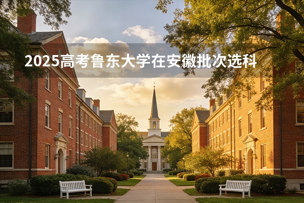 2025高考鲁东大学在安徽批次选科要求有哪些