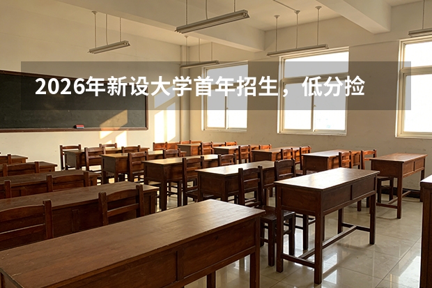2026年新设大学首年招生，低分捡漏机会来了