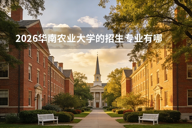 2026华南农业大学的招生专业有哪些，优势专业
