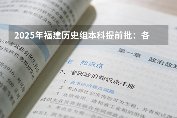 2025年福建历史组本科提前批：各地方师范院校录取分数横向对比