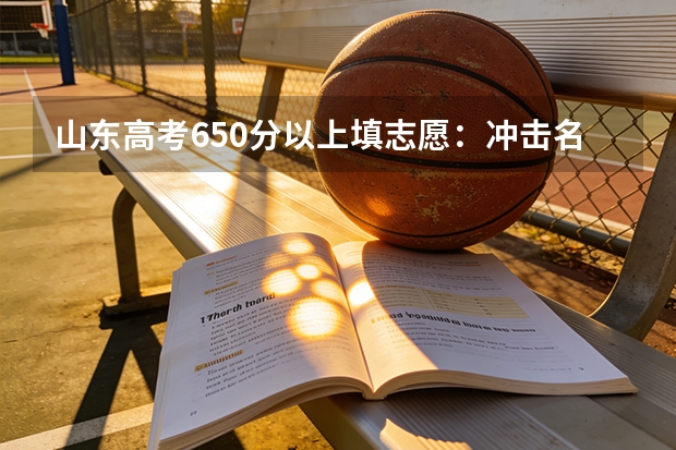 山东高考650分以上填志愿：冲击名校的策略