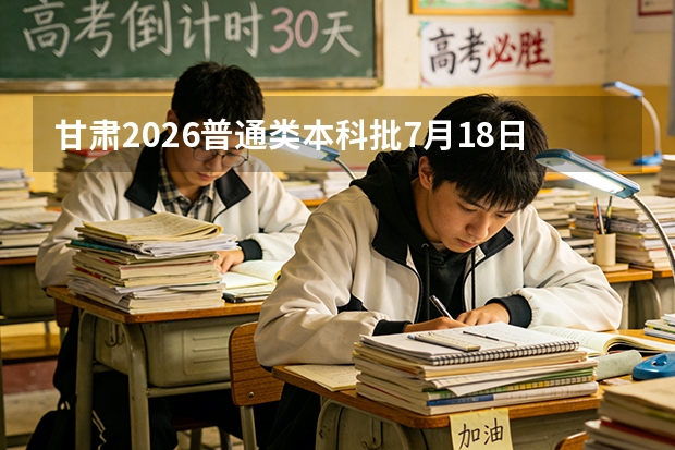甘肃2026普通类本科批7月18日正式投档！7月21日起两次征集志愿