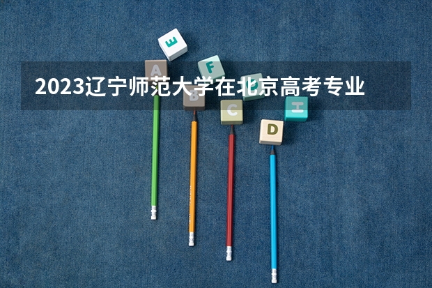 2023辽宁师范大学在北京高考专业招生计划人数