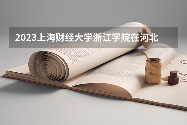 2023上海财经大学浙江学院在河北高考专业招生计划人数