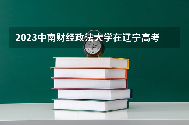 2023中南财经政法大学在辽宁高考专业招生计划人数
