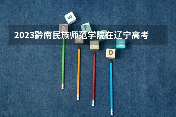 2023黔南民族师范学院在辽宁高考专业招生计划人数
