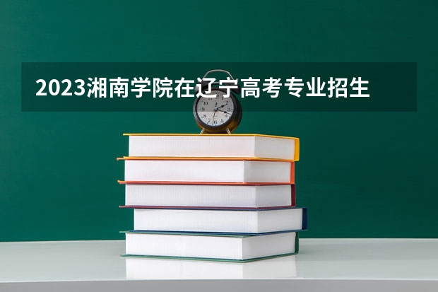2023湘南学院在辽宁高考专业招生计划人数