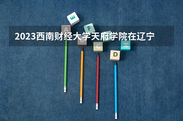 2023西南财经大学天府学院在辽宁高考专业招生计划人数